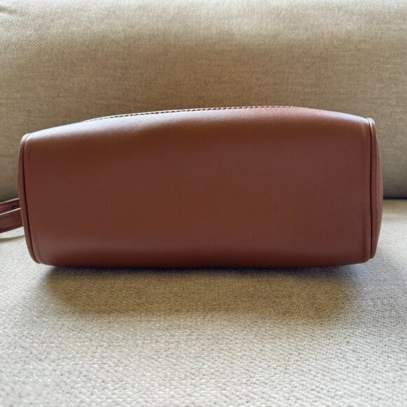 Tory Burch Eleanor Satchel smooth leather color Brown with gold tone logo - Picture 7 of 8